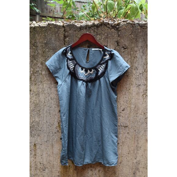 Kimchi Blue Embroidered Yoke Tunic Dress – Size M - Picture 1 of 4